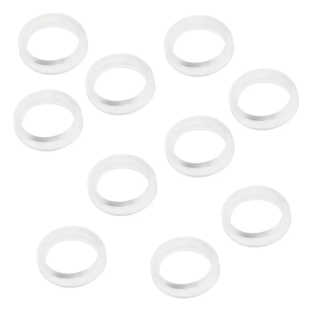 10Pcs Finger Ring Grips Inserts for Barber Hairdressing Shear Scissors Clear