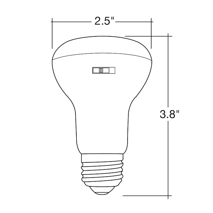 10PK BR Series: 5-CCT LED Bulb, BR20 40W Equivalent, 6W, 120V