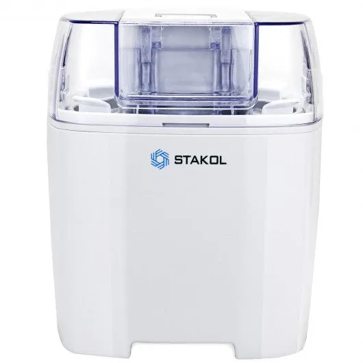 1.6 Quart Automatic Ice Cream Maker Freezer Dessert Machine-White