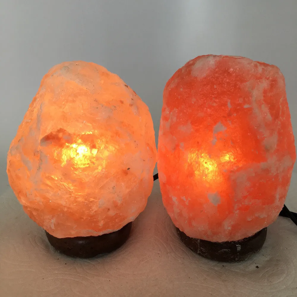 2x Himalaya Natural Handcraft Rough Raw Crystal Salt Lamp, 6.5"-7" Tall,XL137