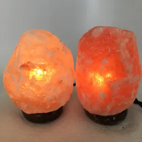 2x Himalaya Natural Handcraft Rough Raw Crystal Salt Lamp, 6.5"-7" Tall,XL137