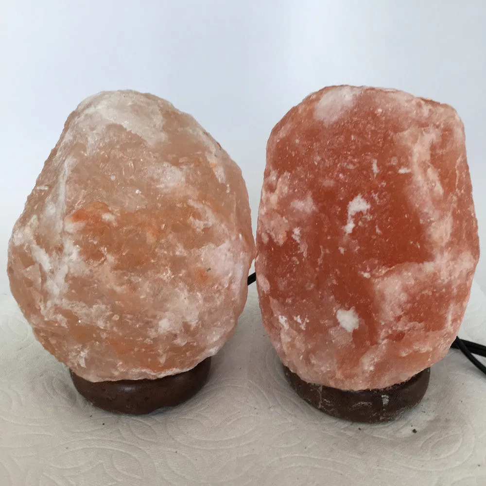 2x Himalaya Natural Handcraft Rough Raw Crystal Salt Lamp, 6.5"-7" Tall,XL137