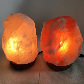 2x Himalaya Natural Handcraft Rough Raw Crystal Salt Lamp,6.5"-7.5"Tall,XL253