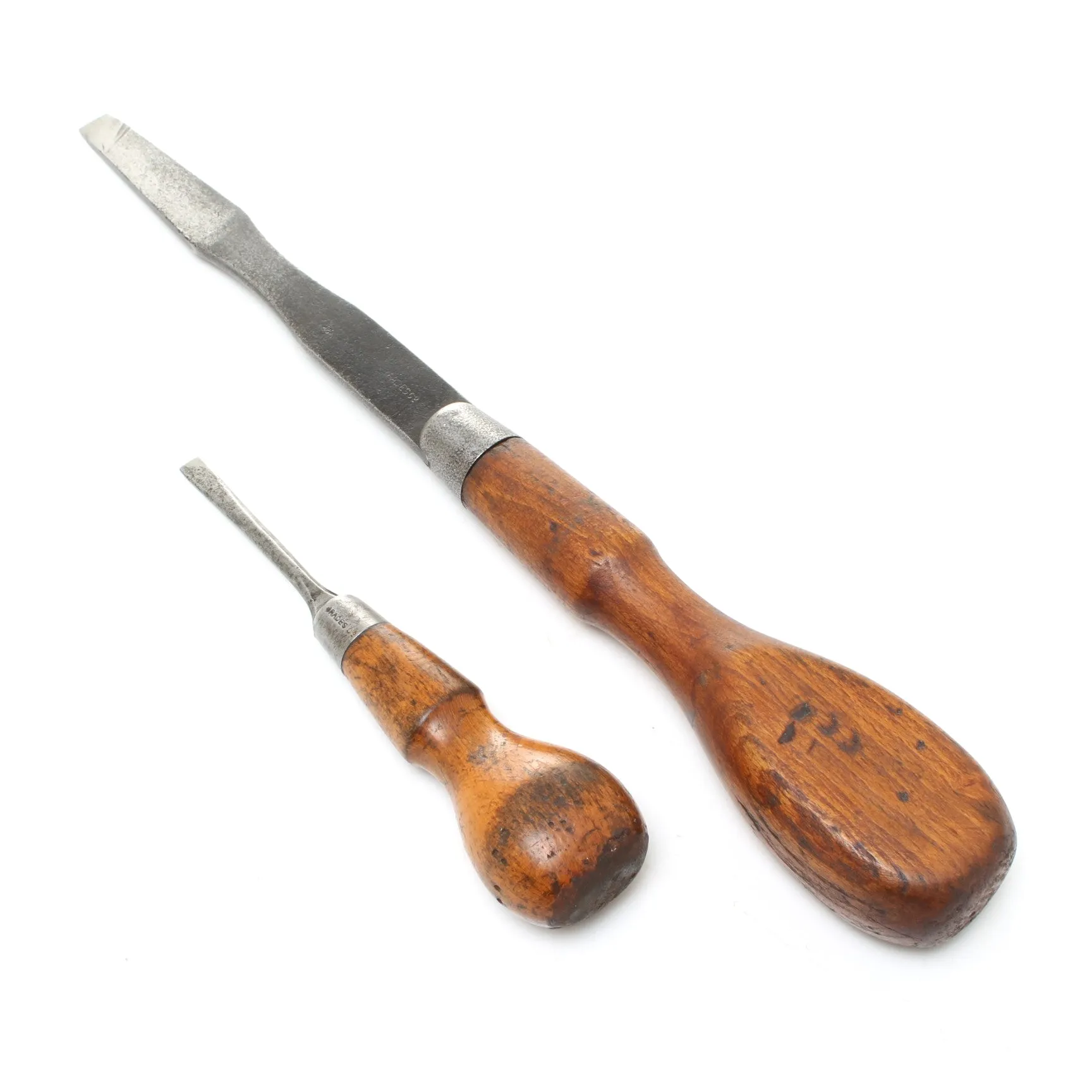 2x Old Brades Screwdrivers - 3", 7 1/2" (Beech)