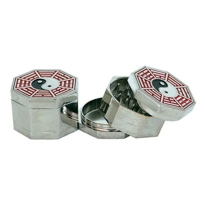 3 Part Metal Grinder - 8 Sided Yin & Yang - 45mm