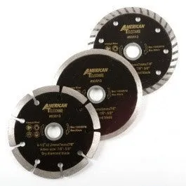 3 Piece 4 1/2" Diameter Wet or Dry Circular Diamond Tile Cutting Cut Saw Blade