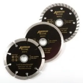 3 Piece 4 1/2" Diameter Wet or Dry Circular Diamond Tile Cutting Cut Saw Blade