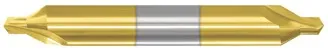 300-001508: #6 Carbide Center Drill (Combo Drill/Countersink)- 60 deg, 1/2 Shank,  3 OAL, TiN, USA