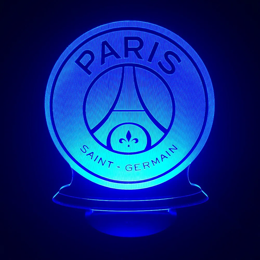 3D LED Lamp  Soccer Football Club 3D Colorful Night Lights with USB Touch Base Novelty Luminaria Drop Ship