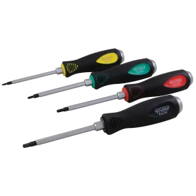 4 Piece Square Recess Comfort Grip Screwdriver Set