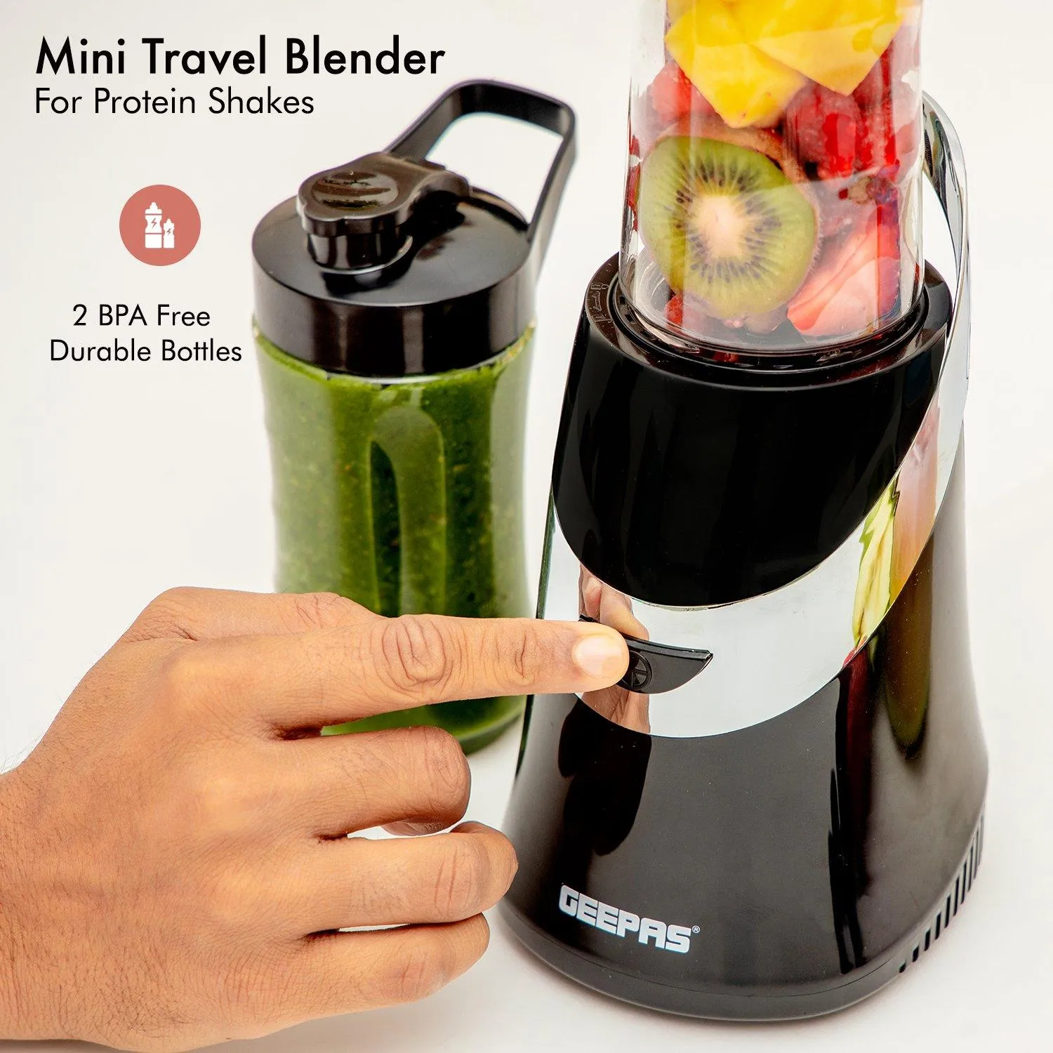 400ml Turbo Slim Blender & Smoothie Maker With Drinking Bottle