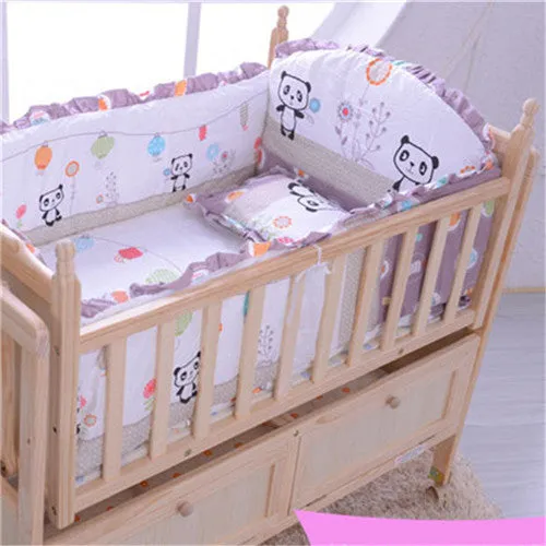 5Pcs baby crib bedding set kids bedding set 100x60cm newborn baby bed set crib bumper baby cot set baby bed bumper Free shipping