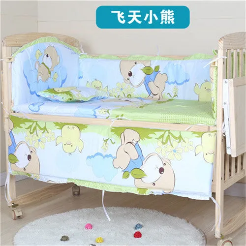 5Pcs baby crib bedding set kids bedding set 100x60cm newborn baby bed set crib bumper baby cot set baby bed bumper Free shipping