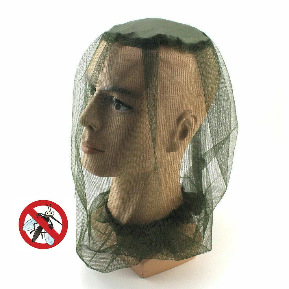 5Pcs Mosquito & Insect Net Headgear, Collapsible, Nylon