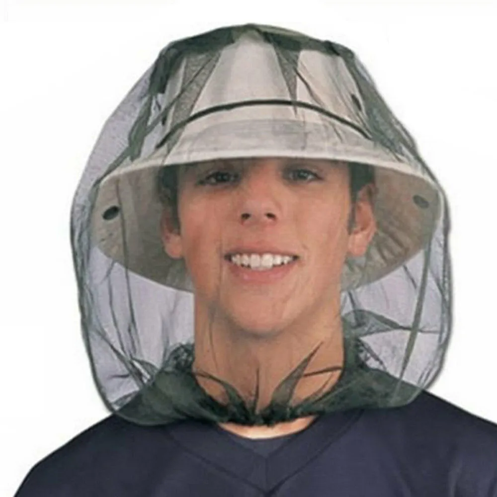 5Pcs Mosquito & Insect Net Headgear, Collapsible, Nylon