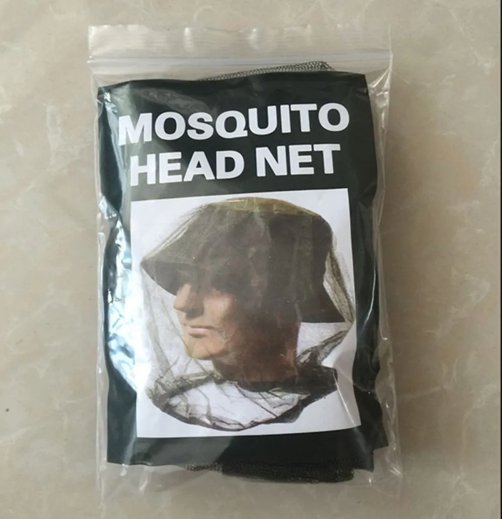 5Pcs Mosquito & Insect Net Headgear, Collapsible, Nylon