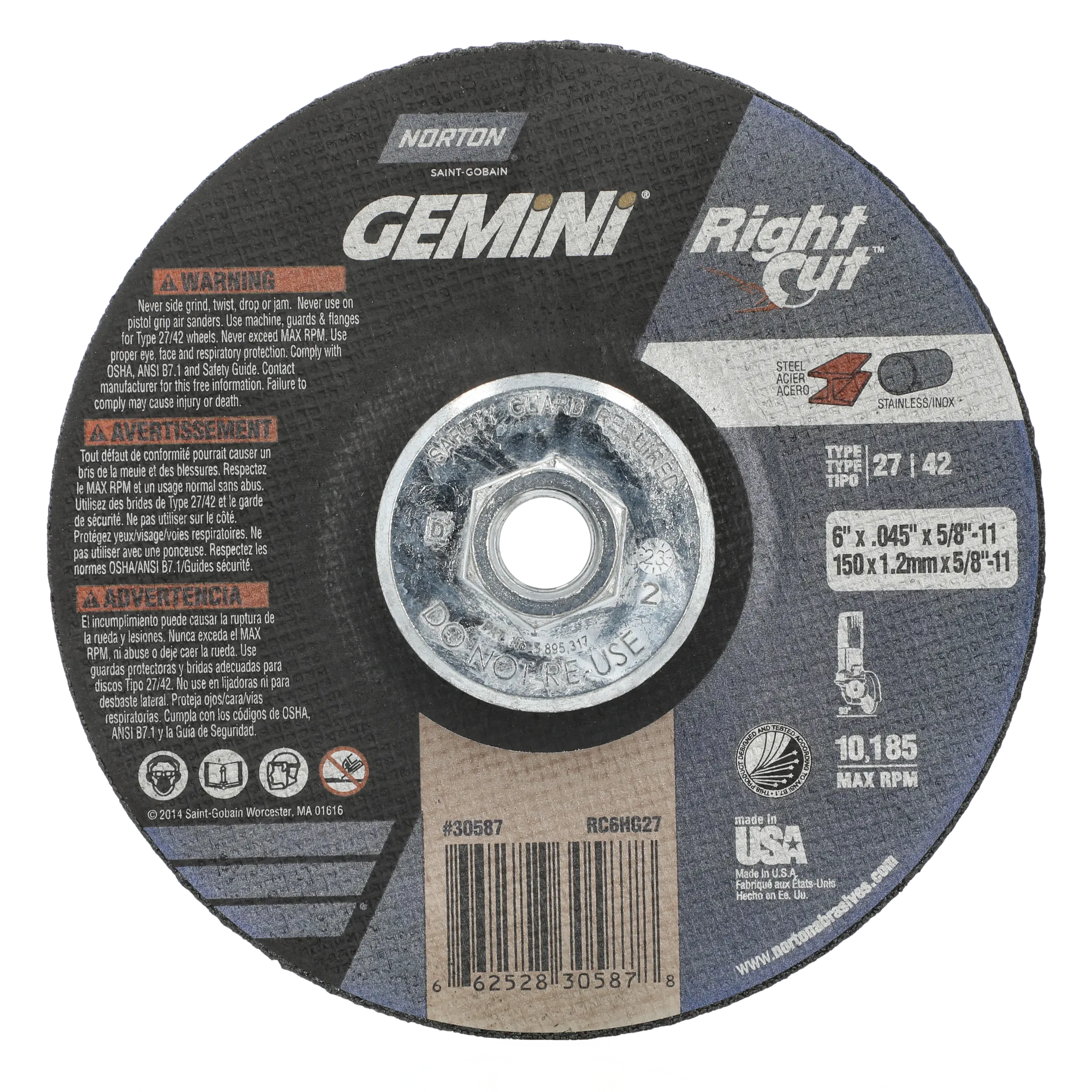 5" Gemini Right Angle Cut-Off Wheel