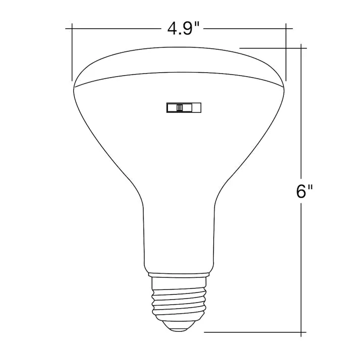 6PK BR Series: 5-CCT LED Bulb, PAR38 100W Equivalent, 13W, 120V