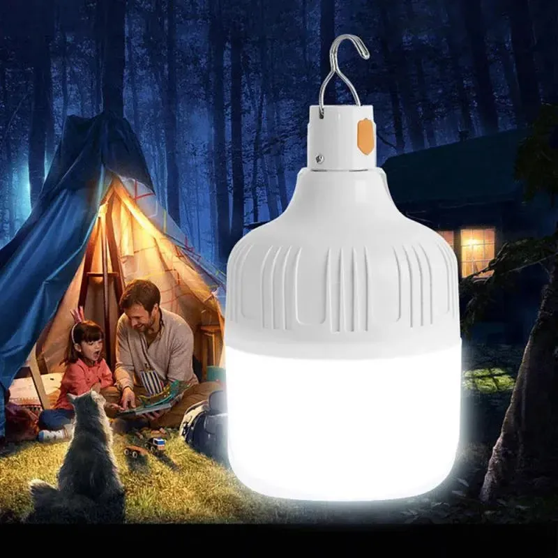 80W LED Bulb Camping Light USB Rechargeable LED Light Emergency Bulb Tents Lighting Camping Equipment Bulb Portable Lanterns