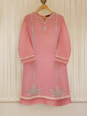 Agha Noor Pink Pure Cotton Net Shirt