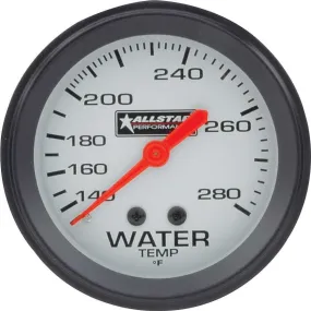 Allstar Performance Water Temperature Gauge - 2-5/8" Diameter - 140-280F