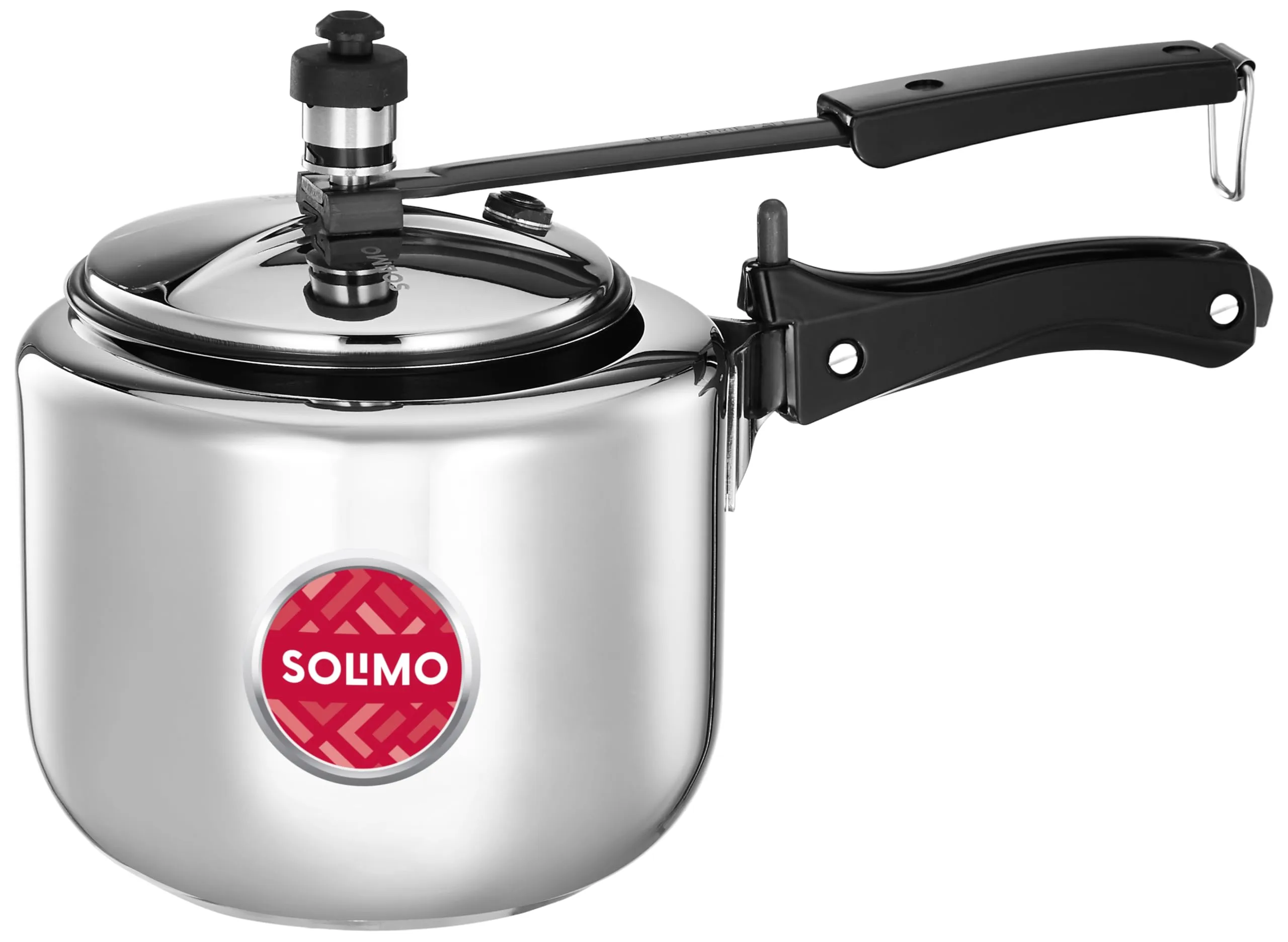 Amazon Brand - Solimo - Sleek Stainless Steel Induction Bottom Pressure Cooker - 3 Liter (Inner Lid)