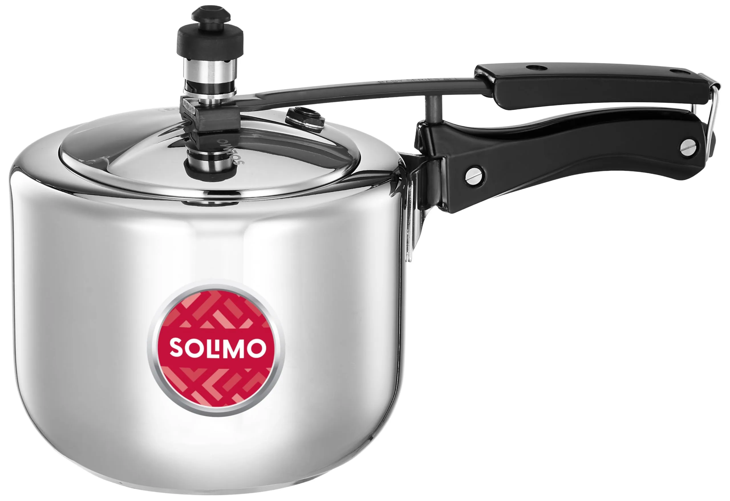 Amazon Brand - Solimo - Sleek Stainless Steel Induction Bottom Pressure Cooker - 3 Liter (Inner Lid)