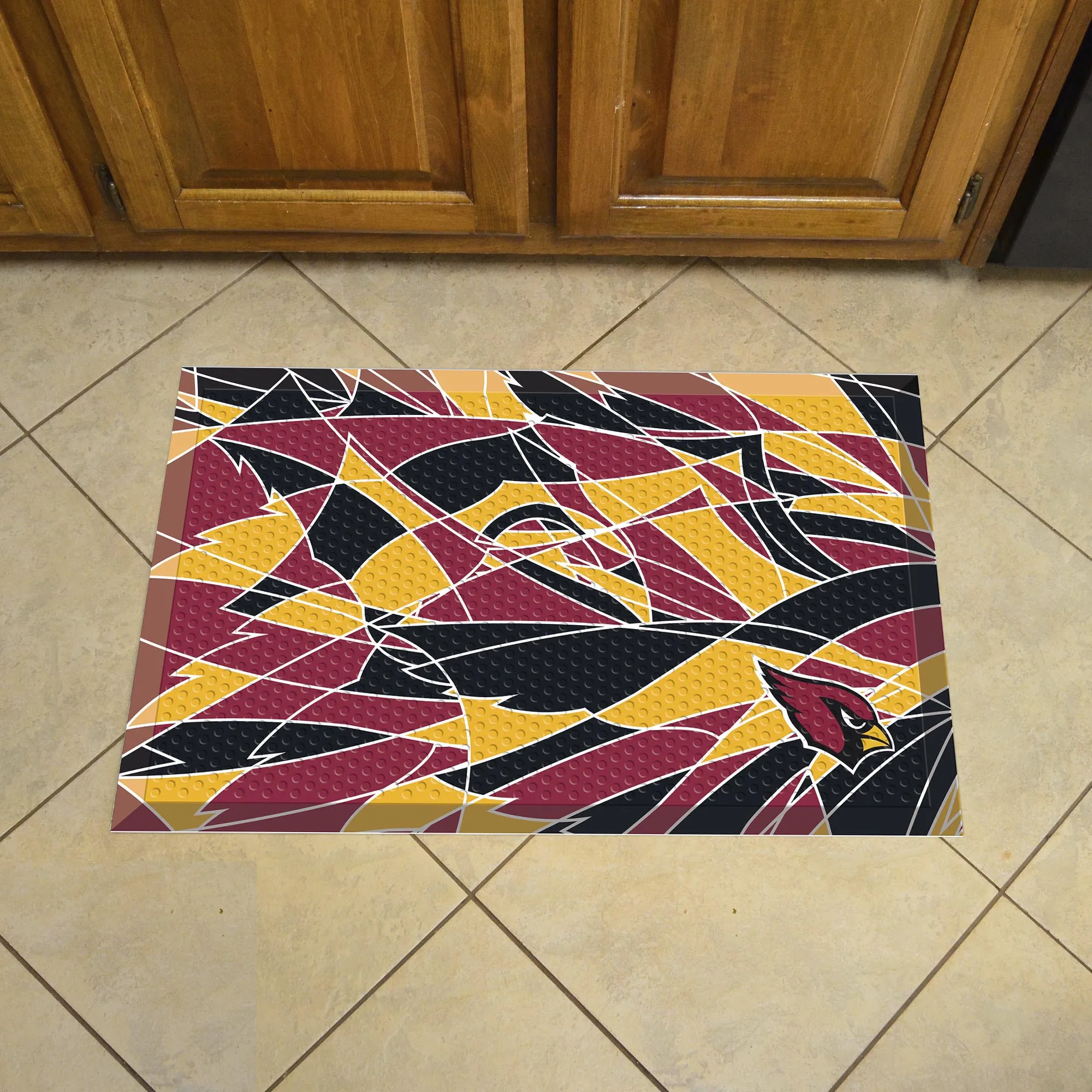 Arizona Cardinals Rubber Scraper Door Mat XFIT Design