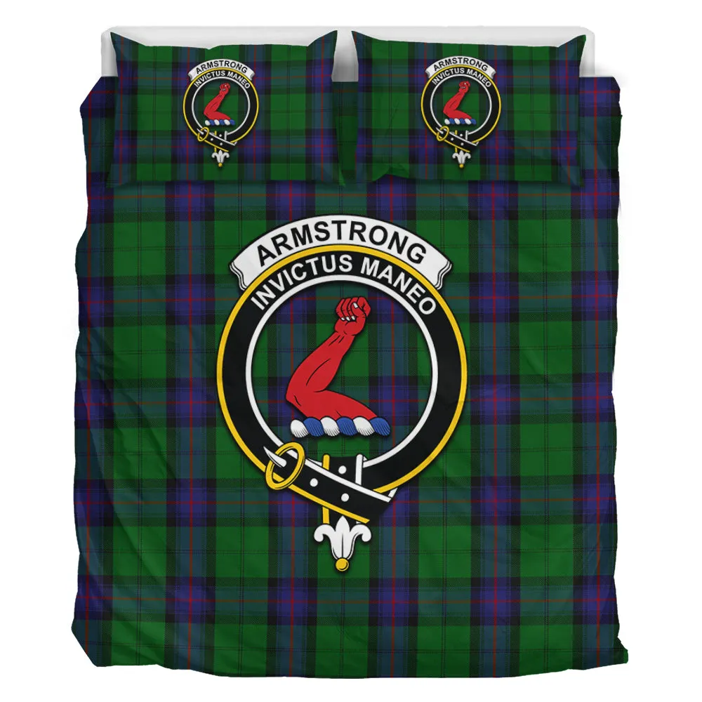 Armstrong Tartan Bedding Set with Family Crest