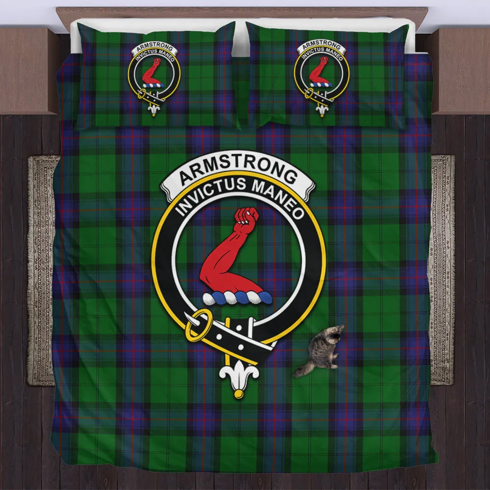 Armstrong Tartan Bedding Set with Family Crest