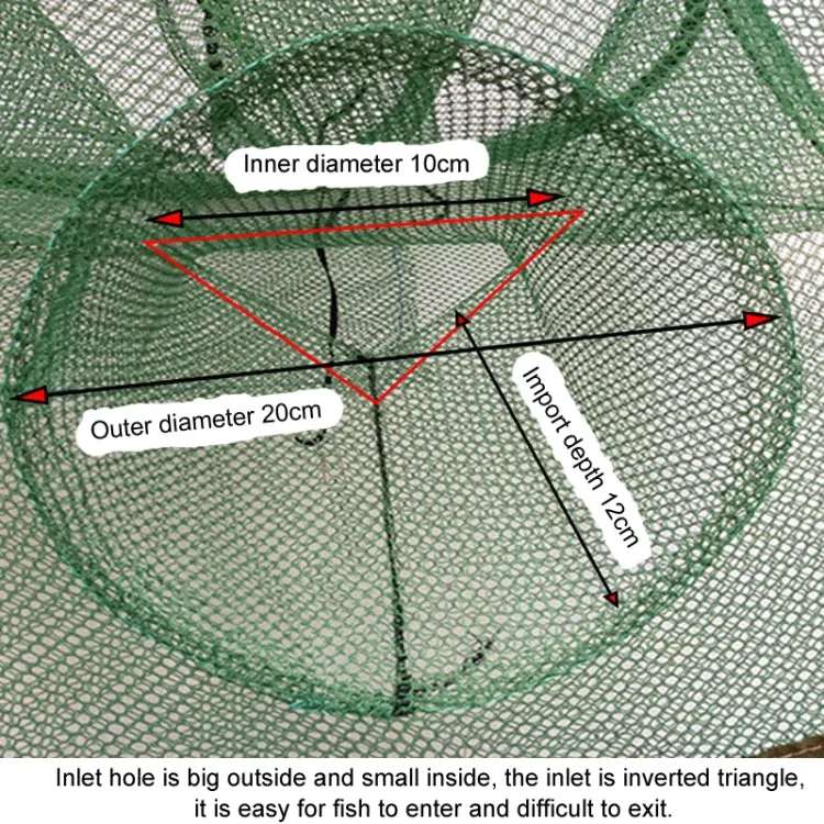 Automatic Folding Fishing Cage Square Fishing Net Shrimp Fishing Gear, Specification: 9 Holes