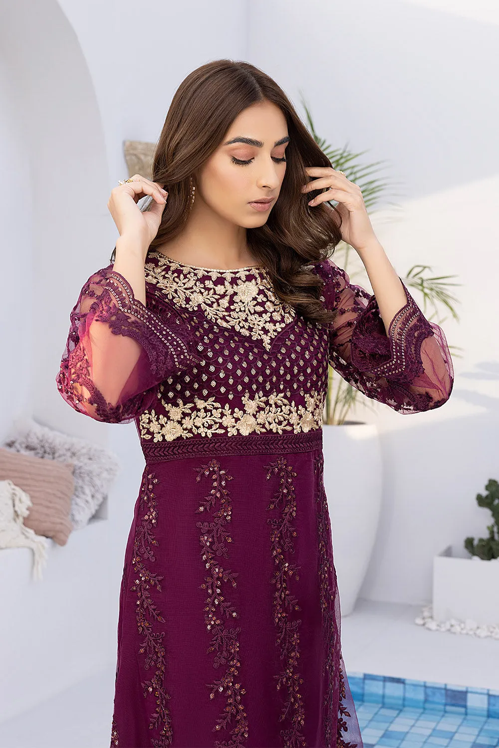 Azure Luxury Embroidered Formal Shirts – Plumrose