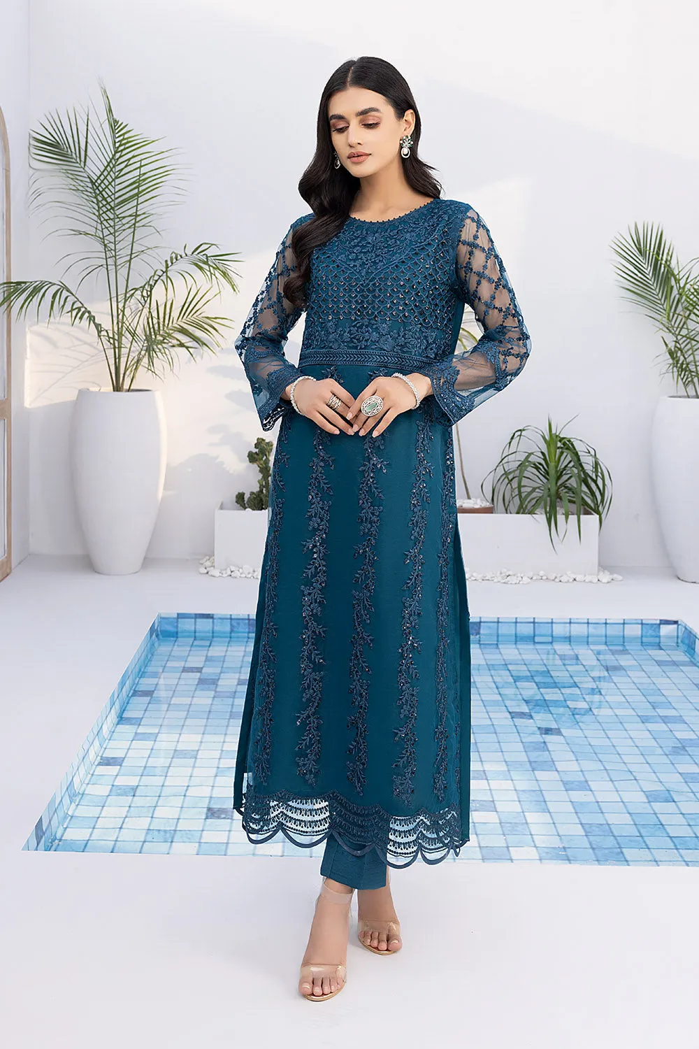 Azure Luxury Embroidered Formal Shirts – Sea Star