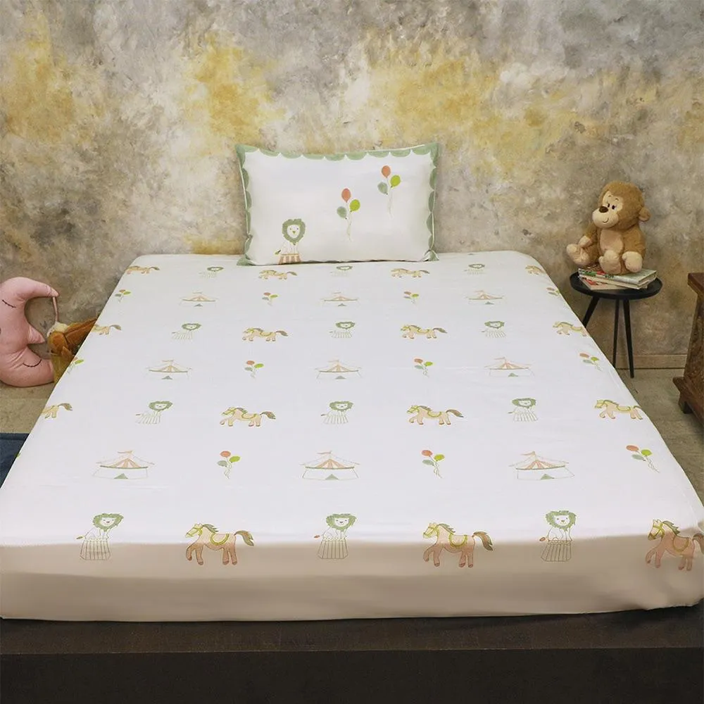 Bed Set - I Am Going To The Circus - Peach