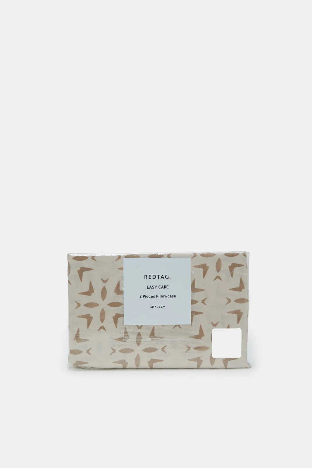 Beige Printed Pillowcase Set (Pack of 2)