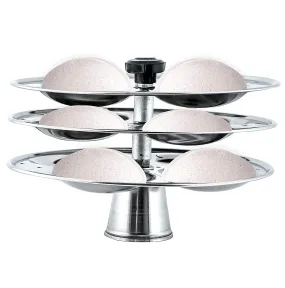 BLLUEX 3 Plates Stainless Steel Heavy Quality Idli Stand | Idli Maker Makes 12 Large Size Idlis |South Indian Breakfast(Model- KN115)