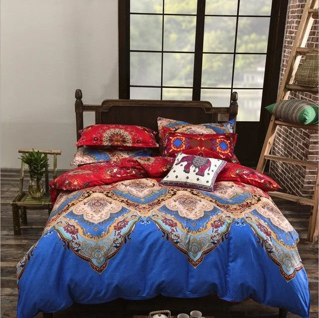 Bohemia 4 /3PCS3d  bedding sets Sham Boho Mandala duvet cover set winter bedsheet queen king size Cotton folk-custom Bed set