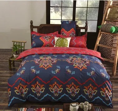 Bohemia 4 /3PCS3d  bedding sets Sham Boho Mandala duvet cover set winter bedsheet queen king size Cotton folk-custom Bed set