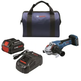 Bosch GWS18V-13PB14 PROFACTOR 18V 5 – 6 In. Angle Grinder with Paddle Switch with (1) CORE18V 8 Ah High Power Battery