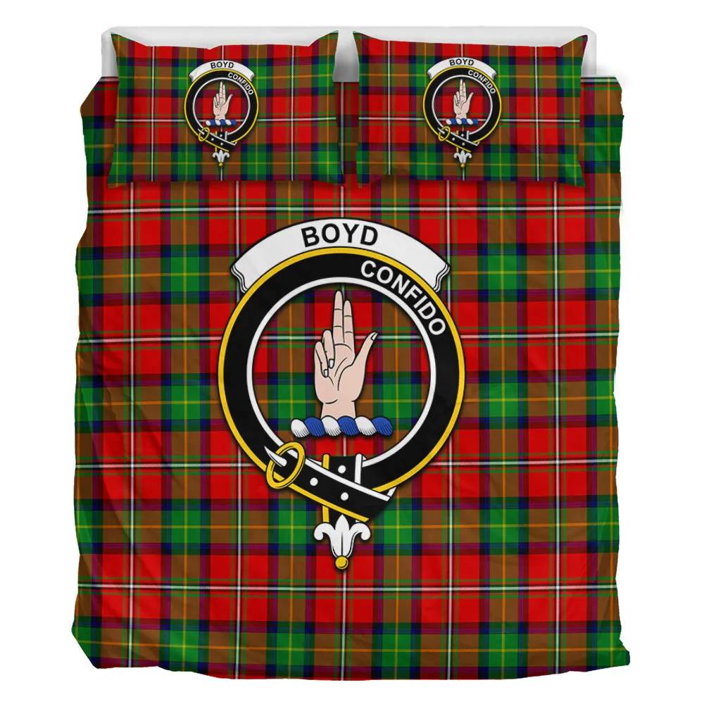 Boyd Tartan Bedding Set with Family Crest