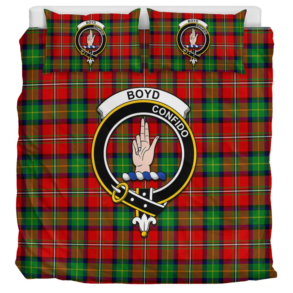 Boyd Tartan Bedding Set with Family Crest