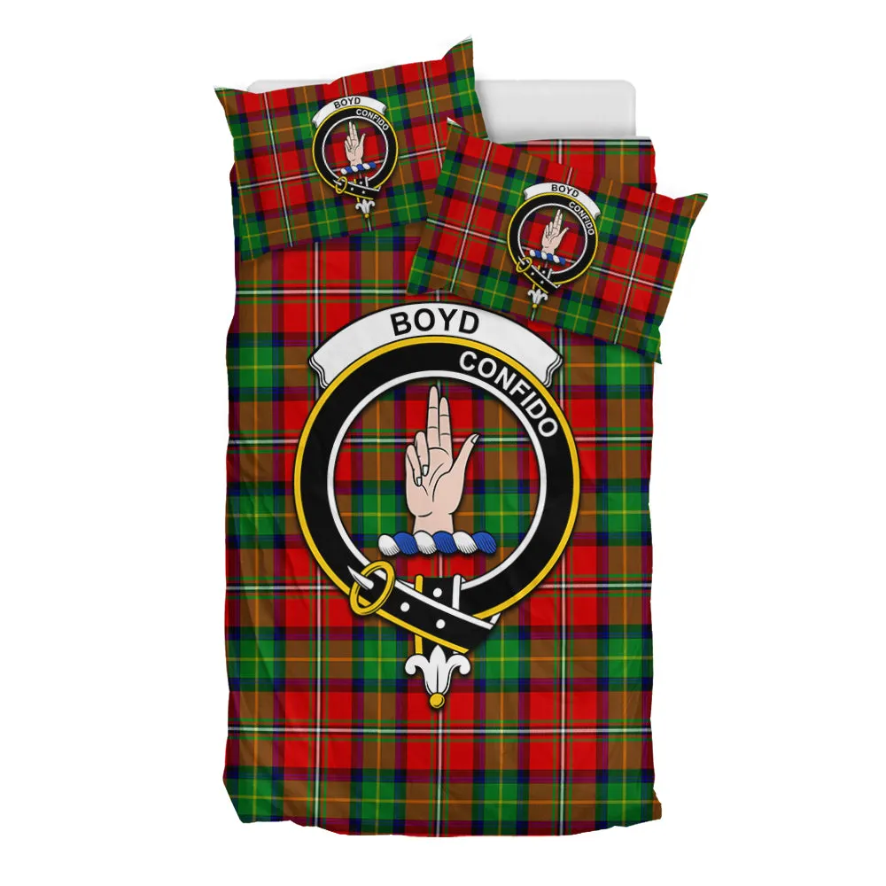 Boyd Tartan Bedding Set with Family Crest