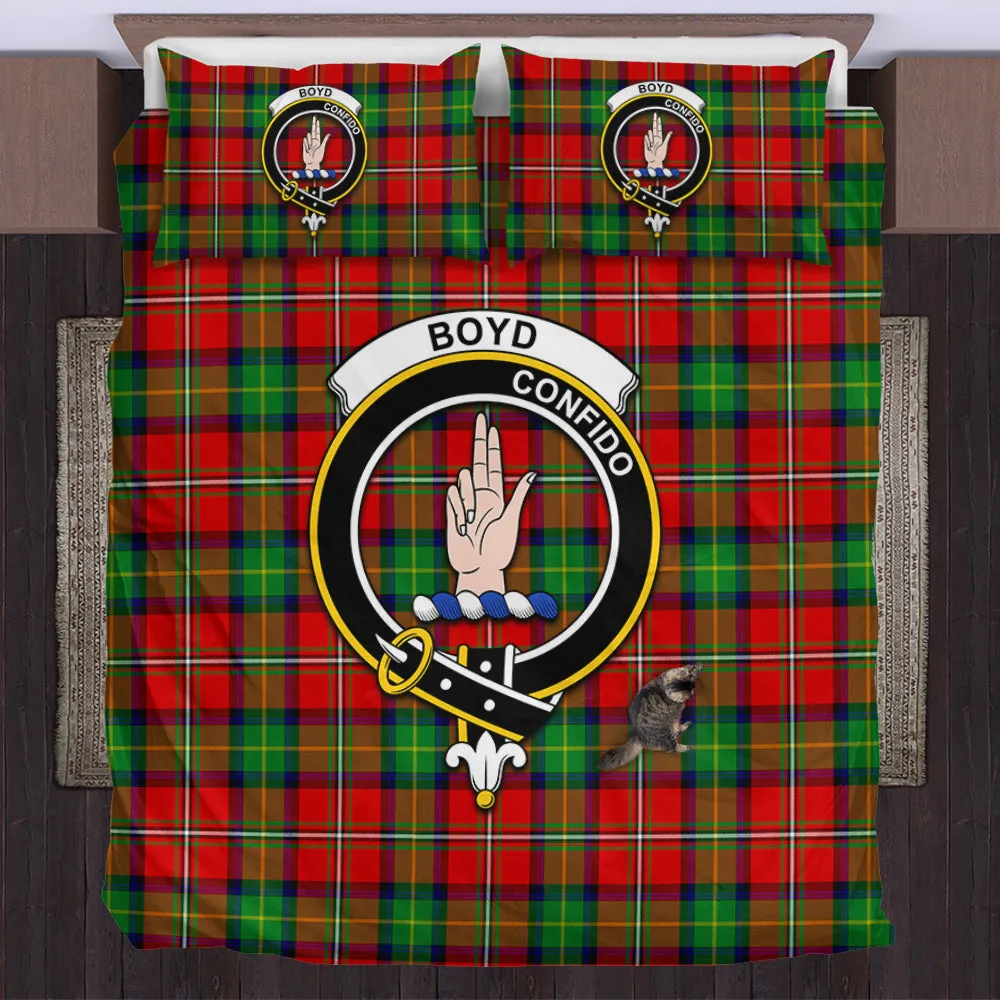 Boyd Tartan Bedding Set with Family Crest