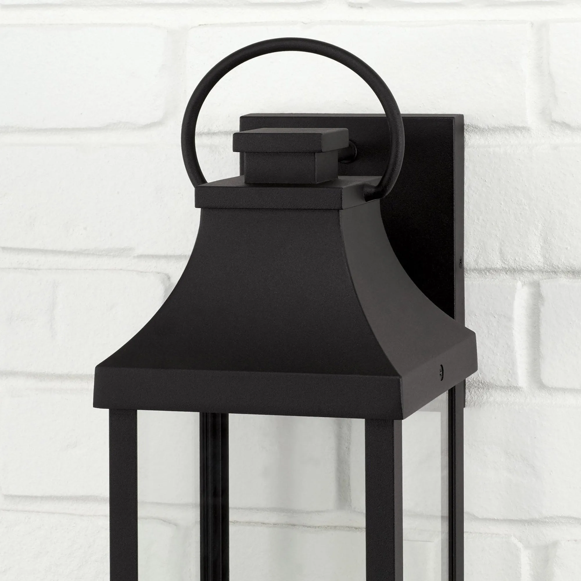 Bradford Night Sky Coastal Outdoor Wall Lantern - 17.25" Black