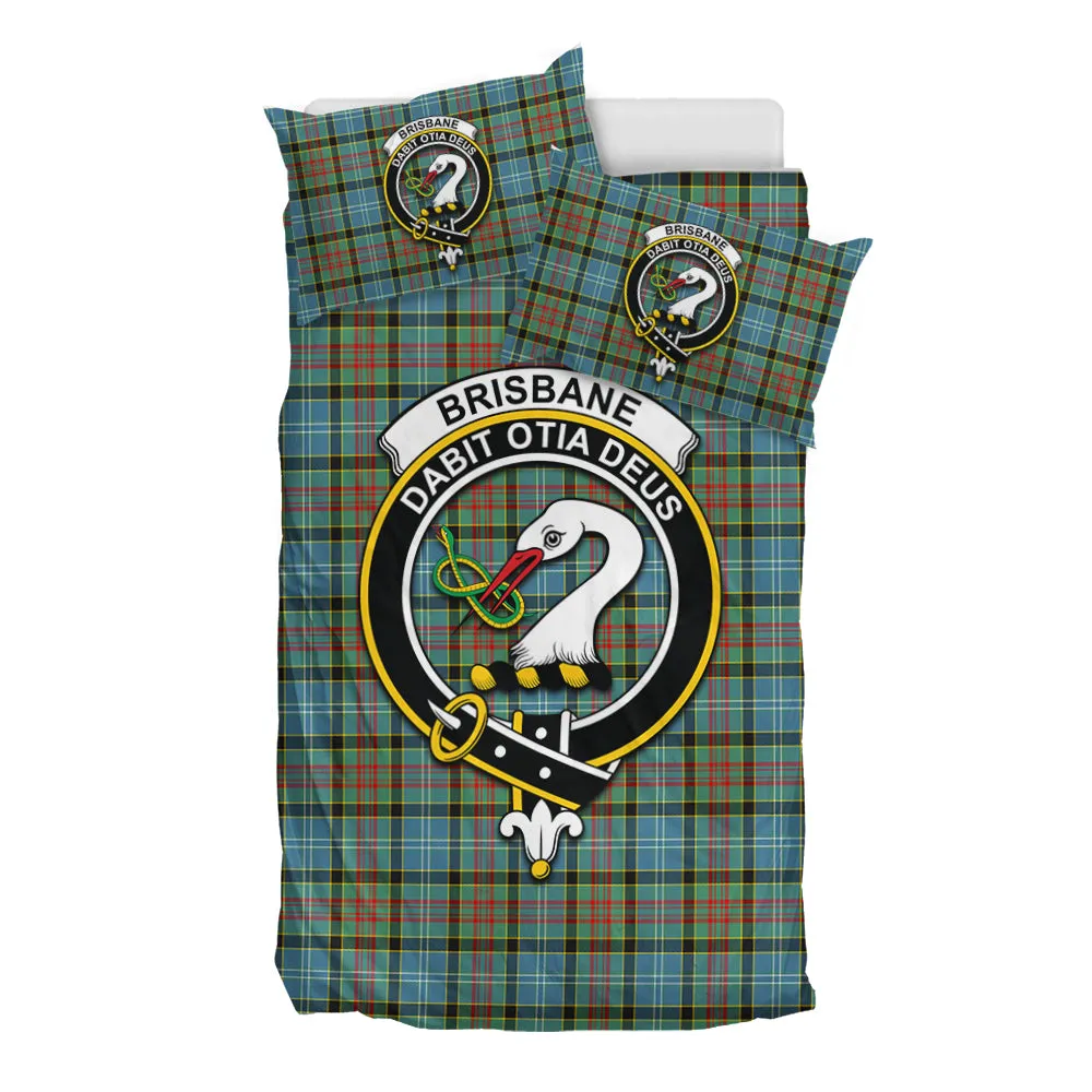 Brisbane Tartan Bedding Set with Family Crest