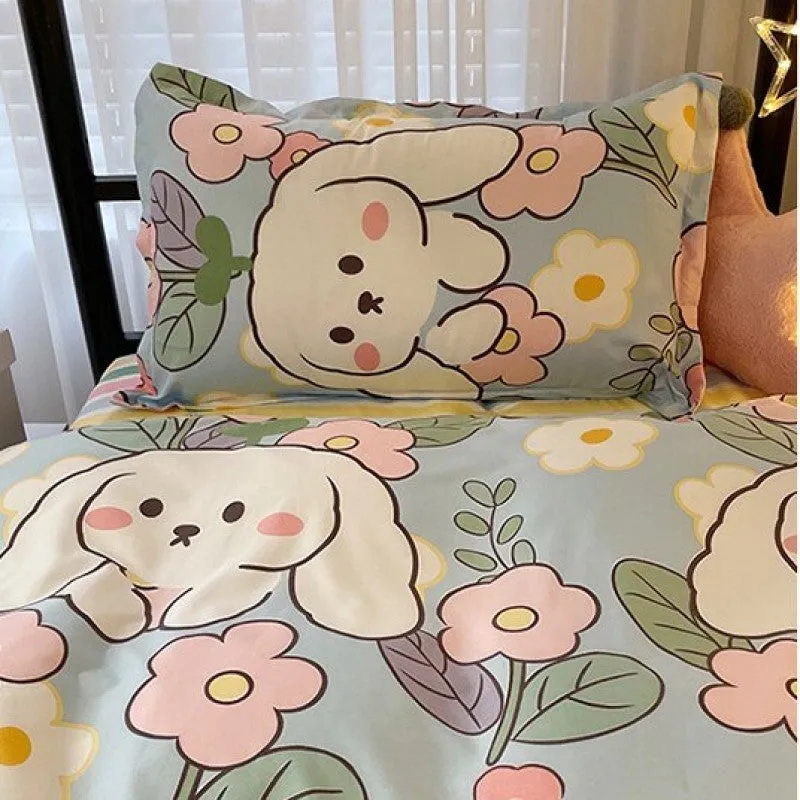 Bunny Loves Japanese Strawberries Bedding Set