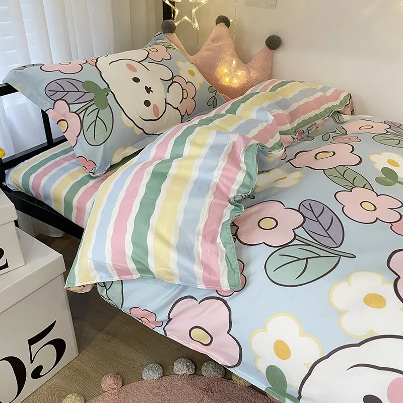 Bunny Loves Japanese Strawberries Bedding Set