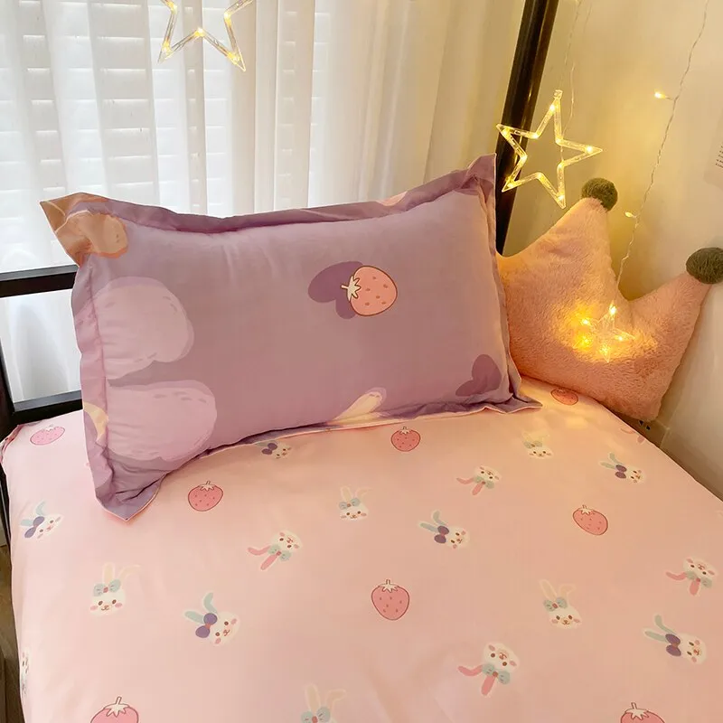 Bunny Loves Japanese Strawberries Bedding Set