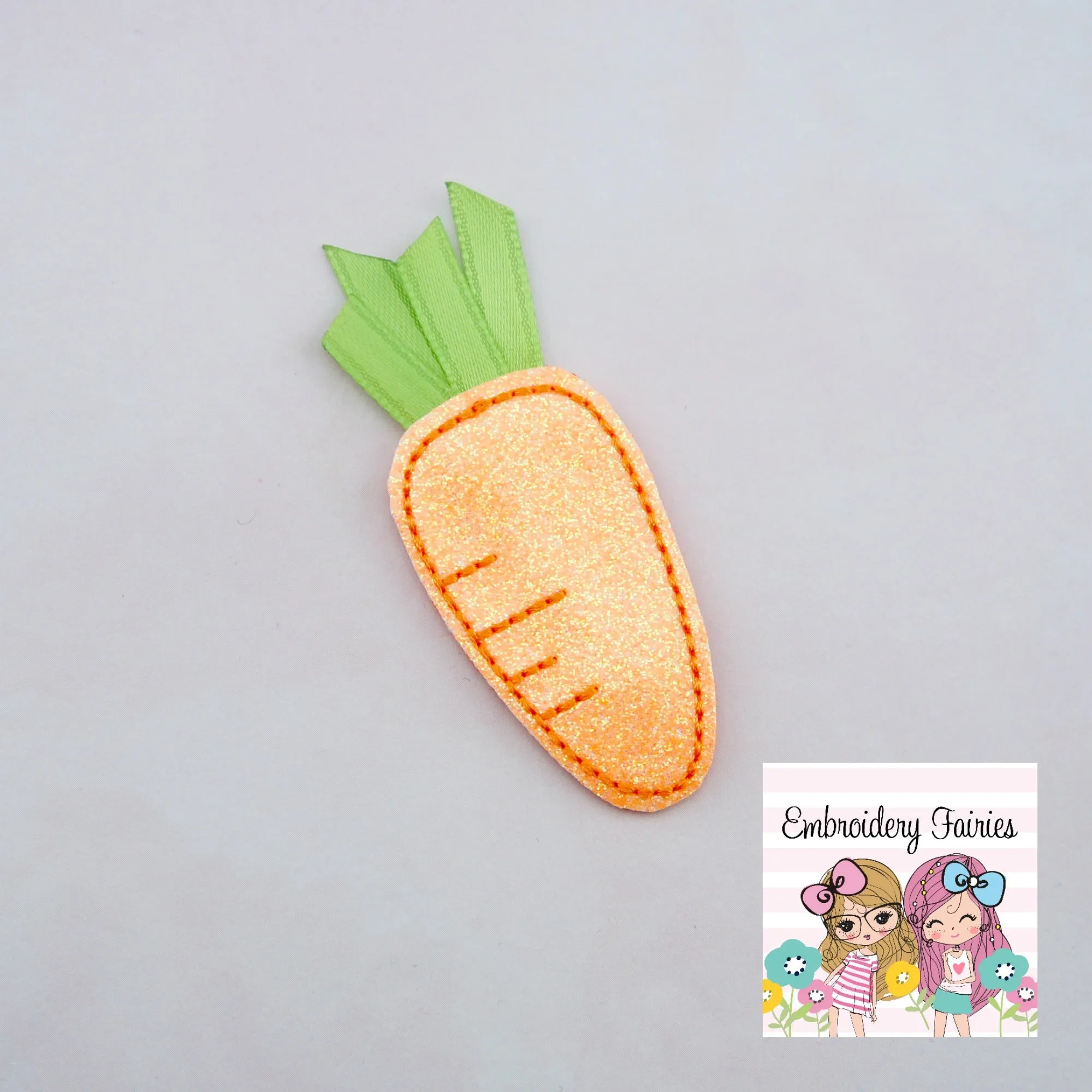 Carrot with Ribbon Feltie Design