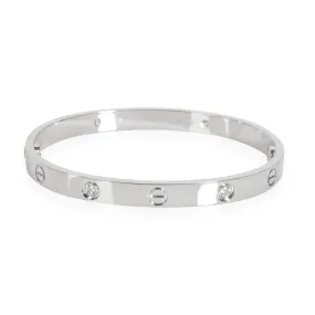 Cartier Love Diamond Bracelet in 18K White Gold 0.42 CTW